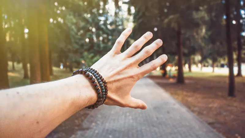 Pulsera de piedras y plata con Ojo Turco